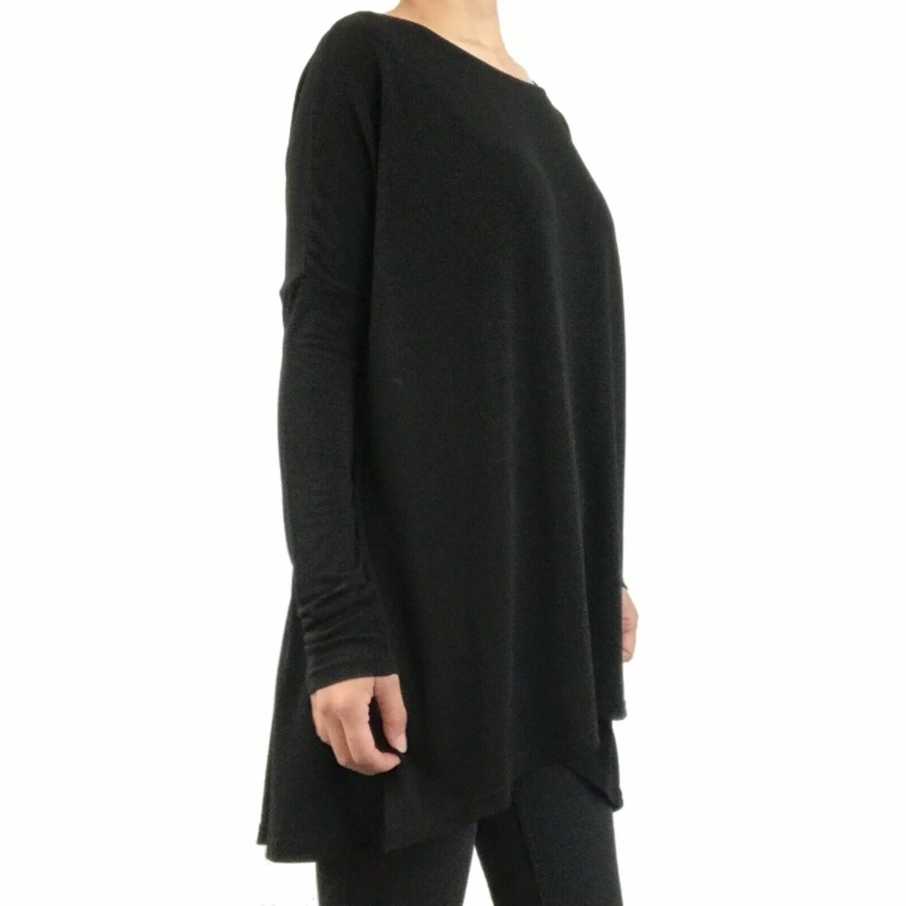 Very J Lightweight High Low Oversized Tunic Top - Picture 3 of 8